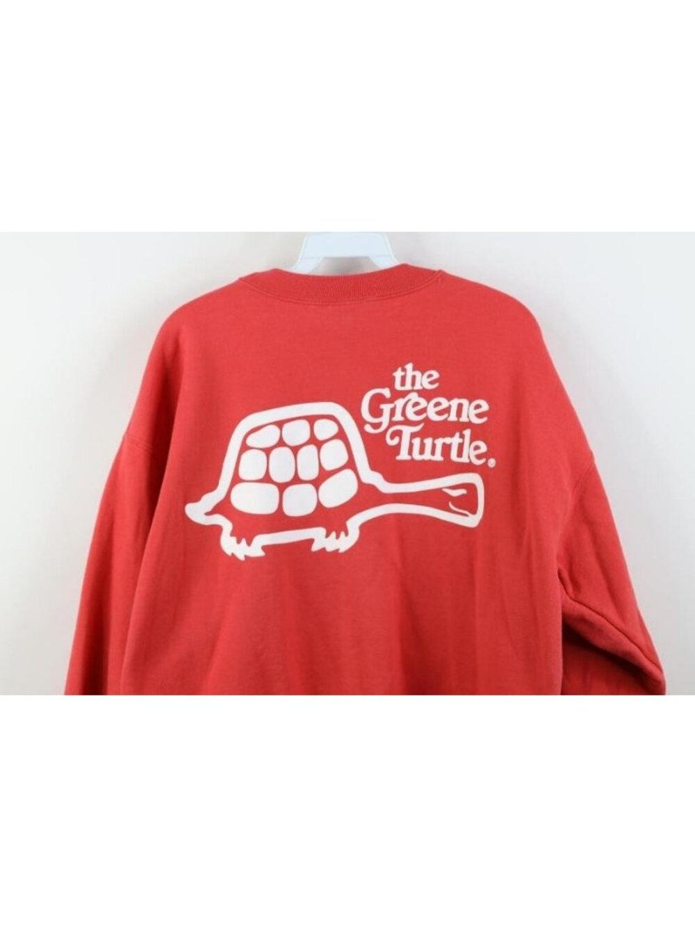 Vtg Y2K Womens Large The Greene Turtle Sports Bar Ocean City Sweatshirt Salmon - Picture 11 of 12